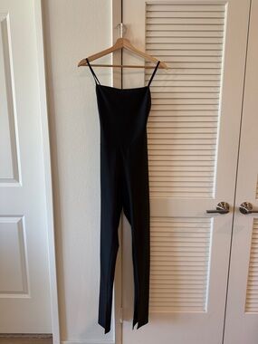 Classic Black Spaghetti-Strap Jumpsuit